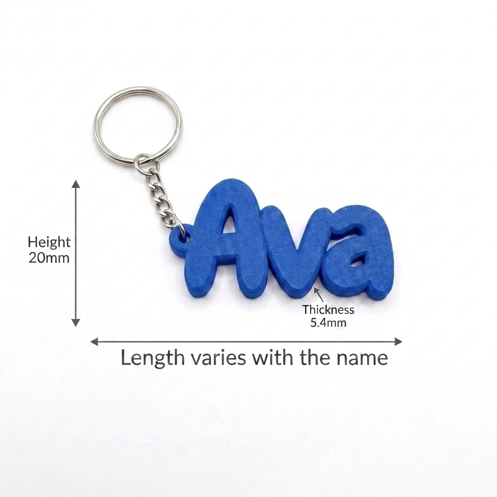 Personalised Name Keychain Custom Bag Tag Kids Party Favour Class Gift UK