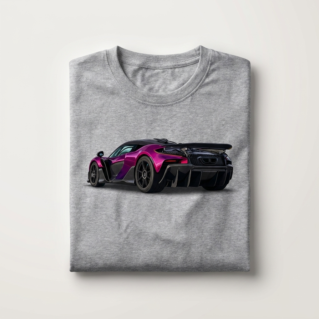 W1 Purple Hypercar Supercar T-Shirt Cotton Car Enthusiast Tee UK Seller
