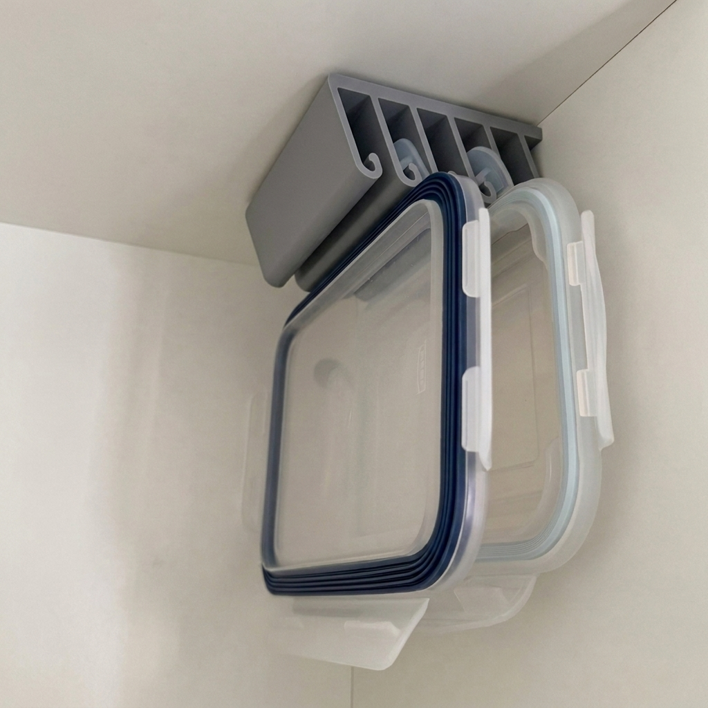 Under Shelf Container Lid Rack 5-Slot Kitchen Cupboard Cabinet Organiser UK