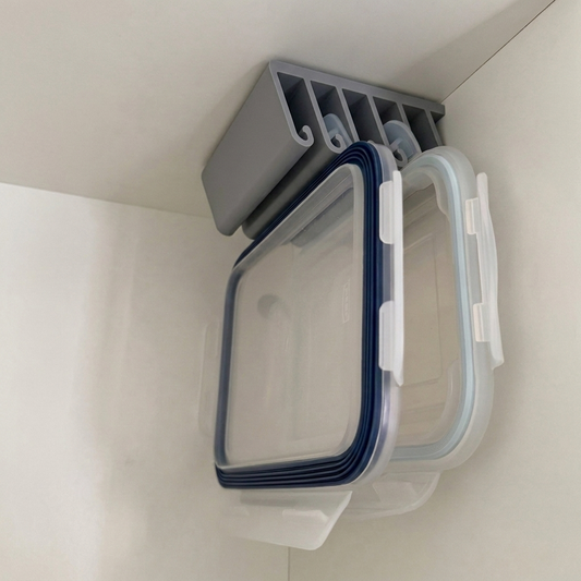 Under Shelf Container Lid Rack 5-Slot Kitchen Cupboard Cabinet Organiser UK