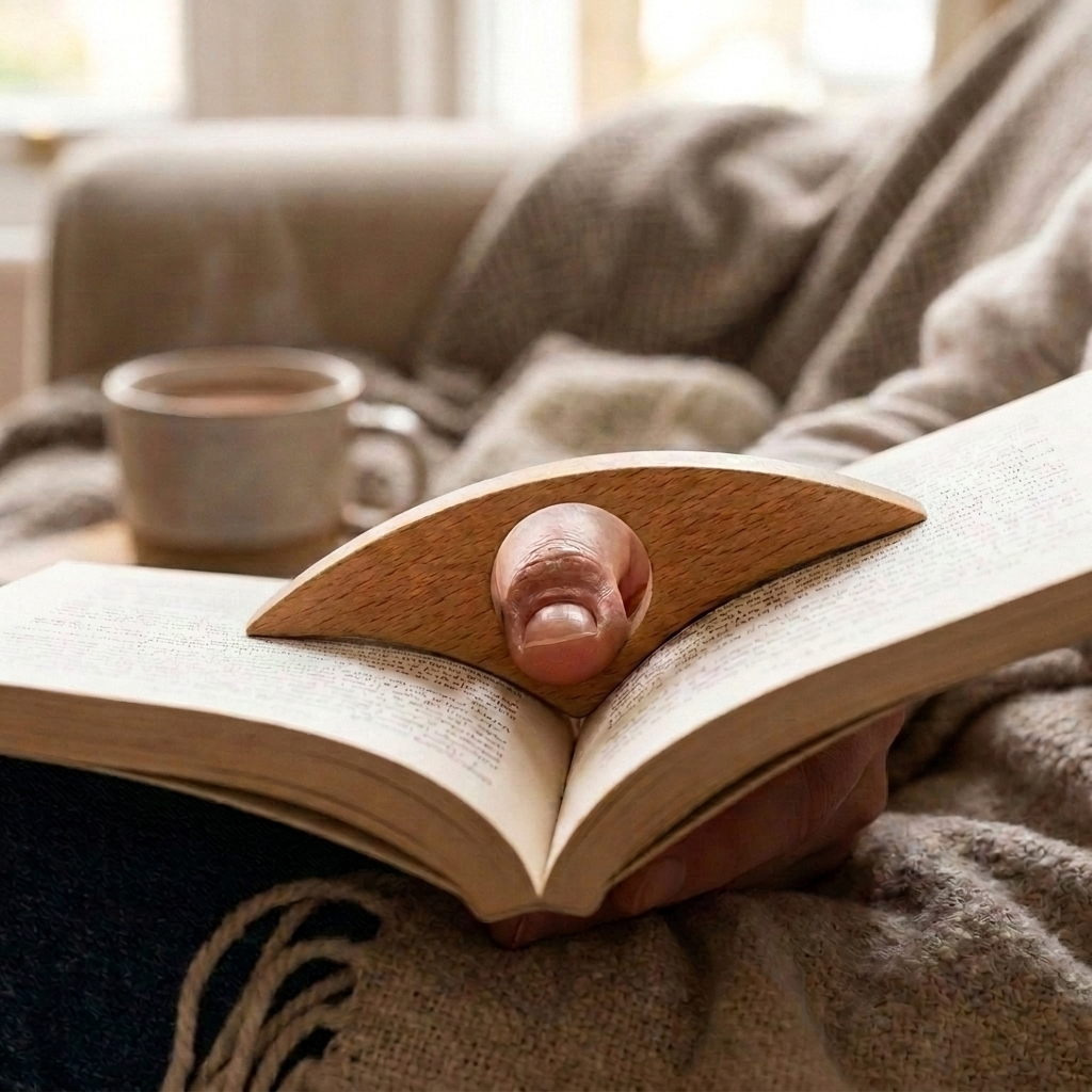 Personalised Wooden Book Page Holder Engraved Name Hands-Free Reading Gift UK