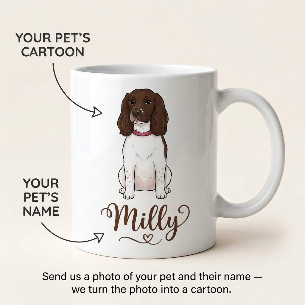Personalised Pet Portrait Mug Custom Cartoon From Your Photo 11oz Ceramic UK