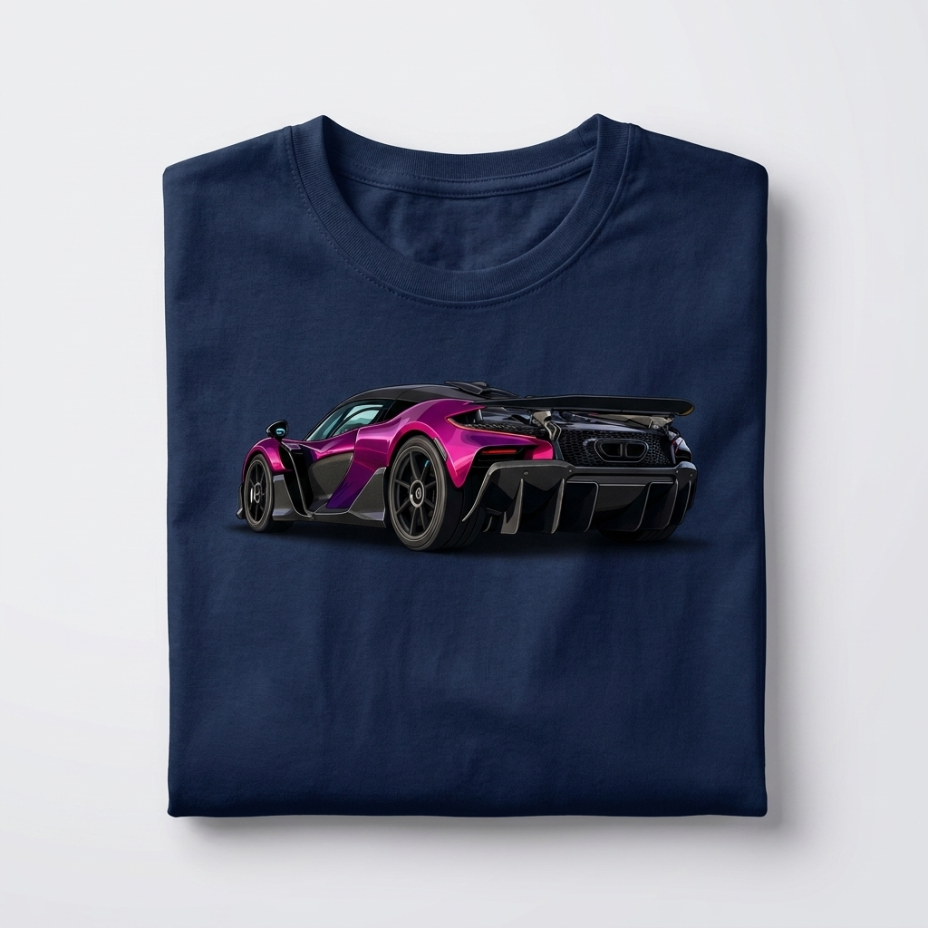 W1 Purple Hypercar Supercar T-Shirt Cotton Car Enthusiast Tee UK Seller