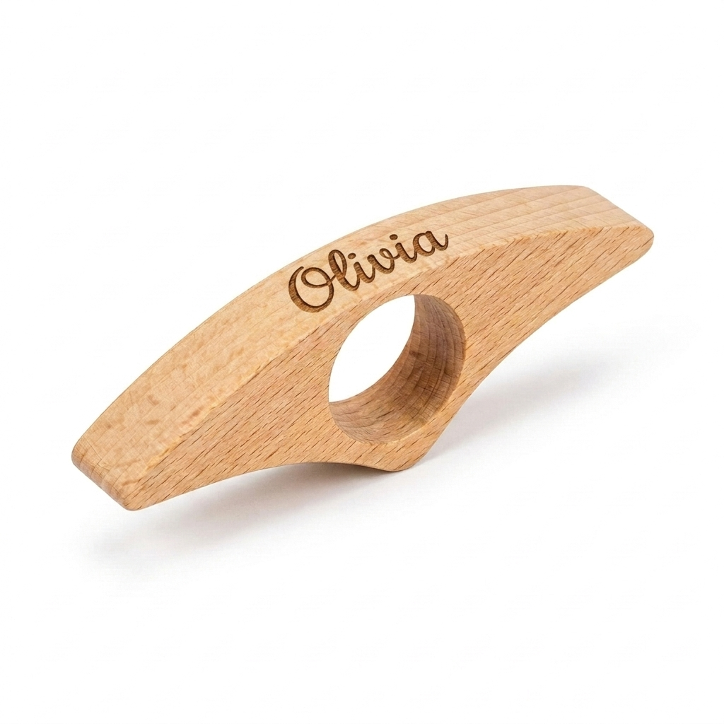 Personalised Wooden Book Page Holder Engraved Name Hands-Free Reading Gift UK