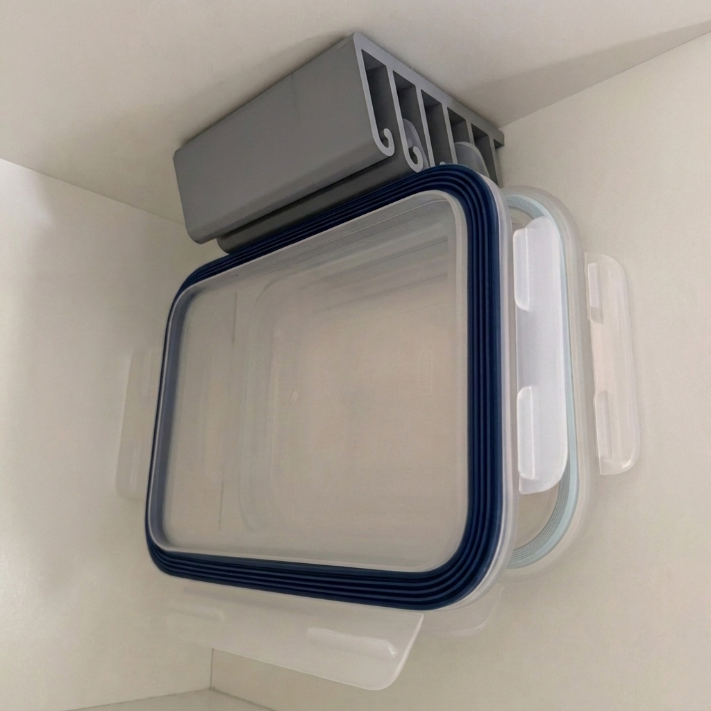 Under Shelf Container Lid Rack 5-Slot Kitchen Cupboard Cabinet Organiser UK