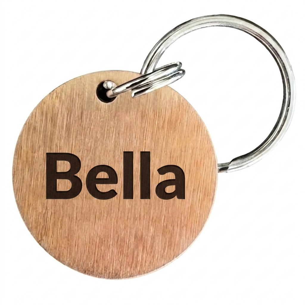 Personalised Round Dog Tag Engraved Pet ID Stainless Steel 25mm 3 Colours