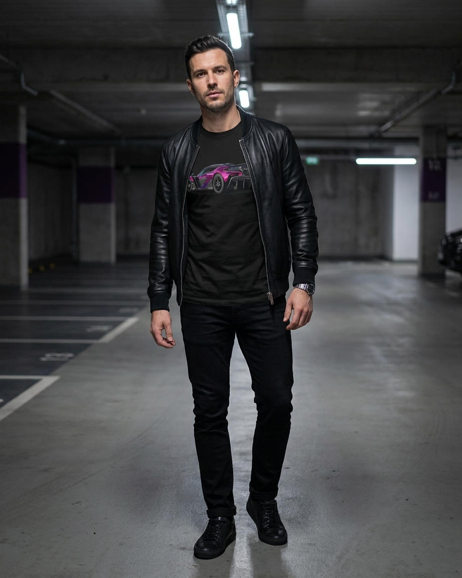 W1 Purple Hypercar Supercar T-Shirt Cotton Car Enthusiast Tee UK Seller