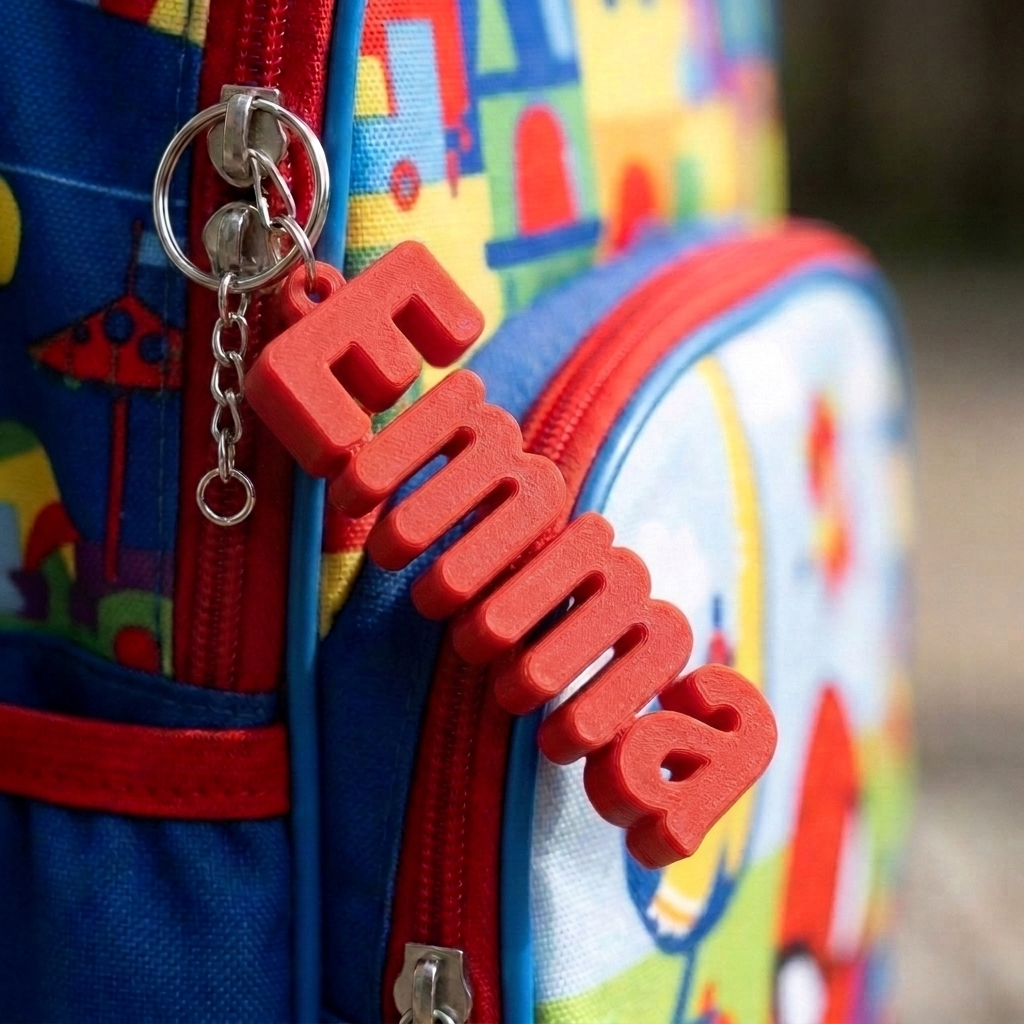 Personalised Name Keychain Custom Bag Tag Kids Party Favour Class Gift UK