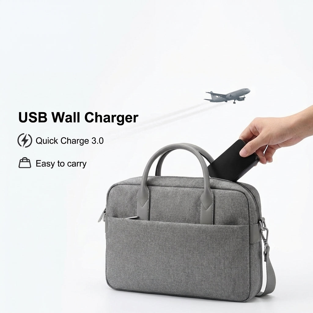20W GaN Fast Charger USB-C PD & USB-A QC3.0 | Ultra Slim Folding UK Plug | Dual Port
