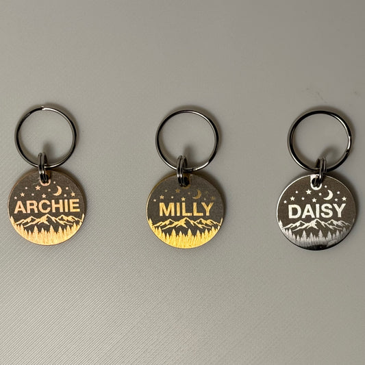 Custom Engraved Dog Tag – Stainless Steel Pet ID, 25mm