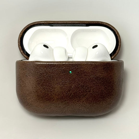Leather AirPods Pro 3 Case - Coffee Brown