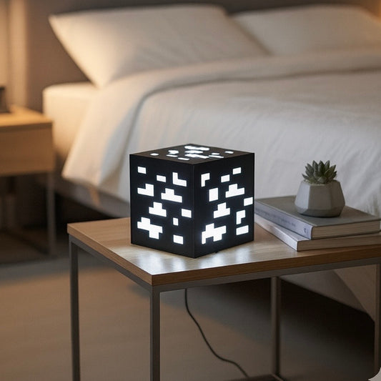 Minecraft Block LED Lamp | USB Pixel Cube Light | Gaming Room Decor