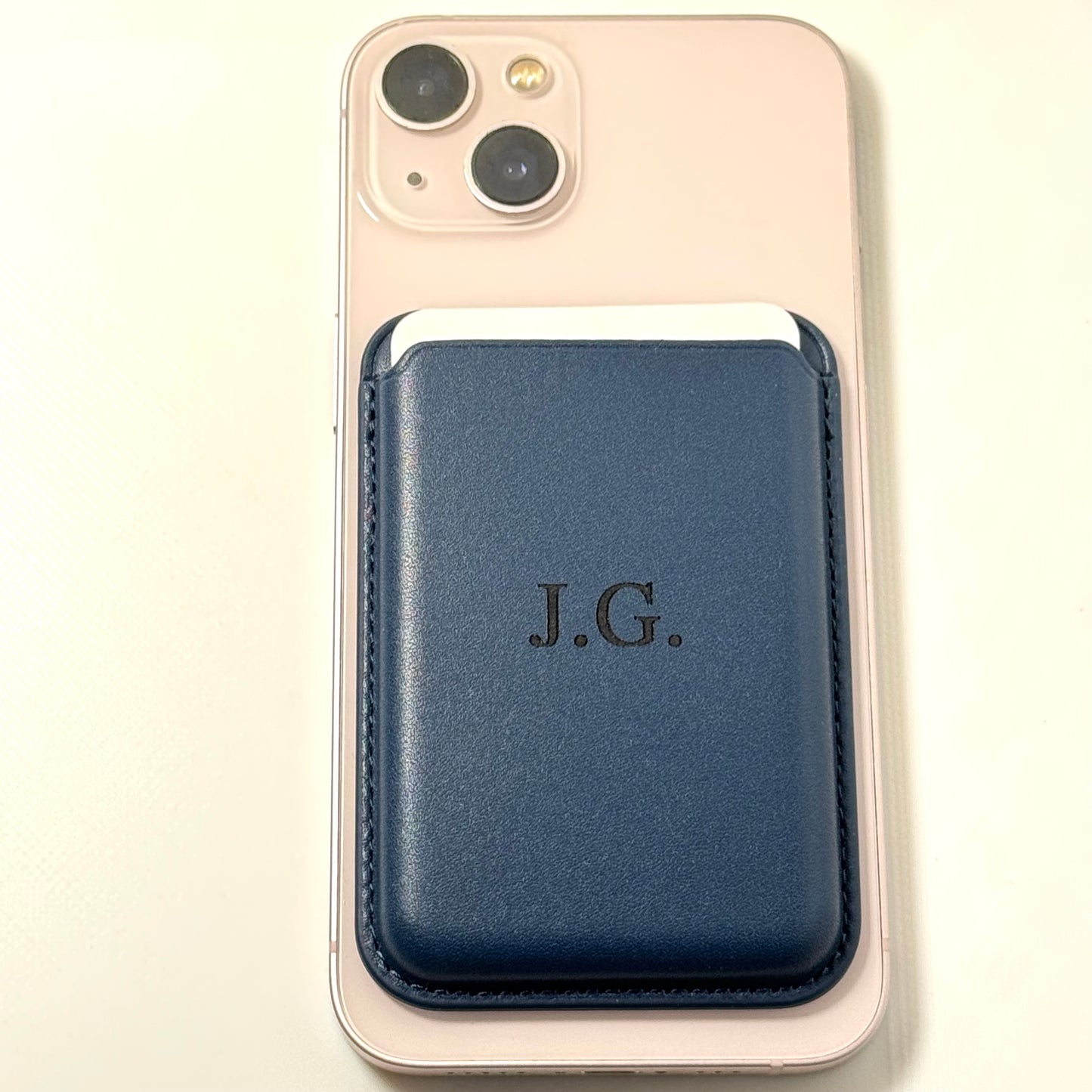 Custom Engraved - MagSafe Leather Wallet Card Holder - for iPhone 12–17