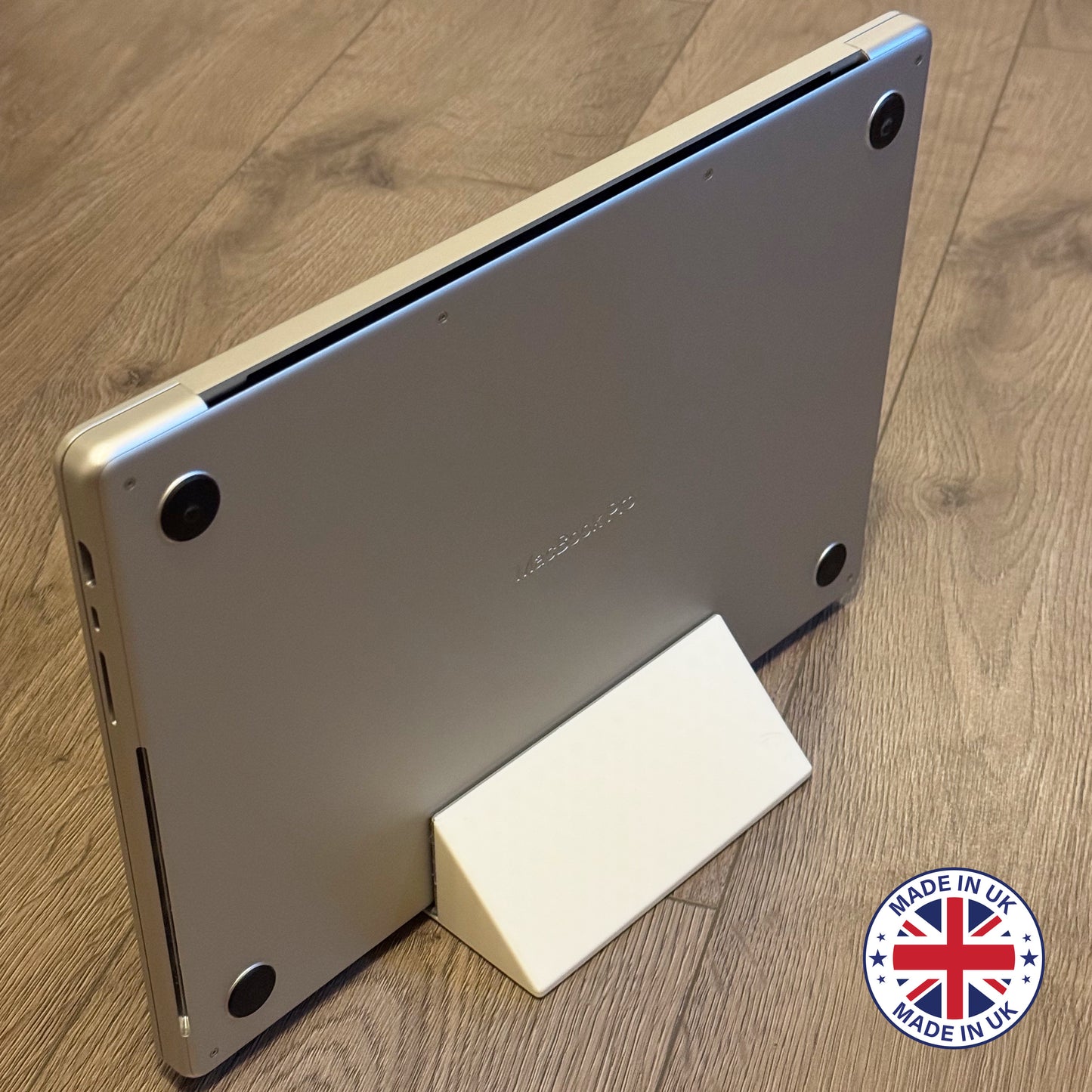 Vertical Stand for MacBook Pro 16" (M1, M2, M3, M4) – Space-Saving Laptop Holder Dock – Made in UK