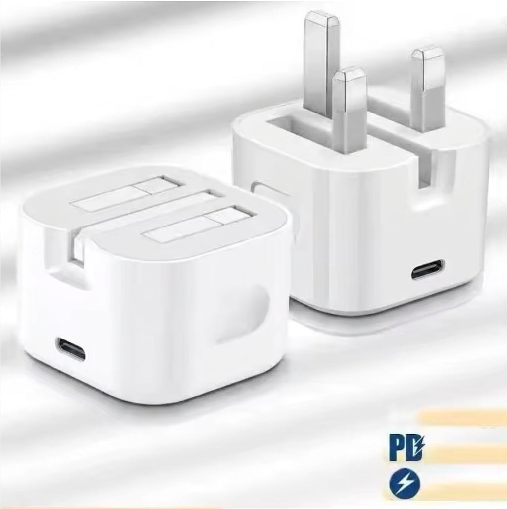 USB-C PD 20W folding UK plug charger – packaging