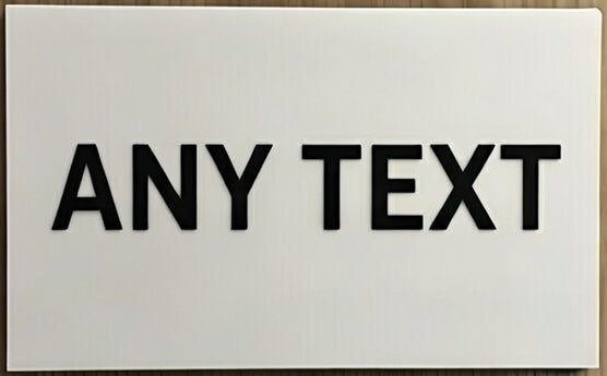 Custom Engraved Sign 200x100mm Any Colour Text Logo CNC Milled Plaque Personalised